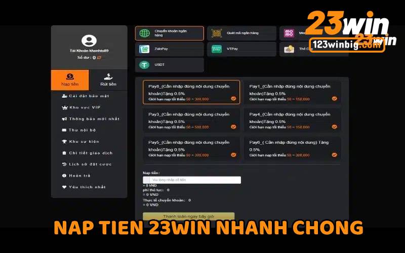 NAP TIEN 23WIN