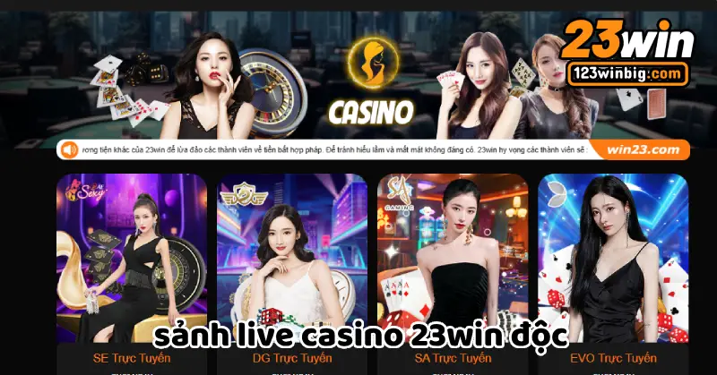 live casino 23win